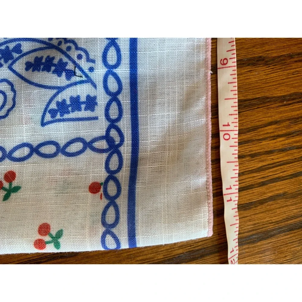 Universal Thread Cherry Paisley Bandana Scarf & Scrunchie Set White Blue Red